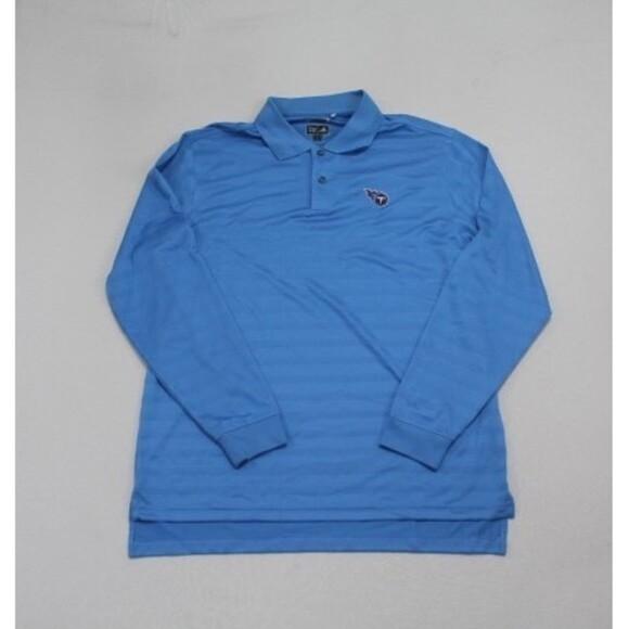 Adidas Men Blue Polo Tennesses Titans Long Sleeve Size Meduim - Picture 1 of 9